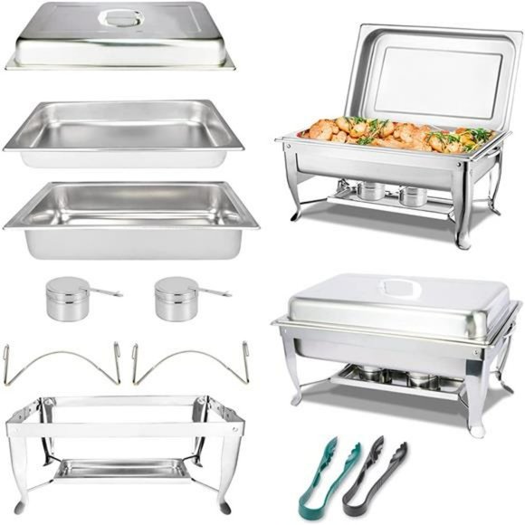 9qt Dining | 9qt 2 Pack Stainless Steel Chafing Dish Buffet Set Foldable ...
